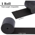 thumbnail image 2 of 2" Wide Black Faux Grain Buffalo Leather Strips 79" Long Pu Leather Straps 1.2mm Thick Leather Cord Single Sided Leather Roll Matte Synthetic Leather Supplies for Notebook Covers Pillows DIY, 2 of 8