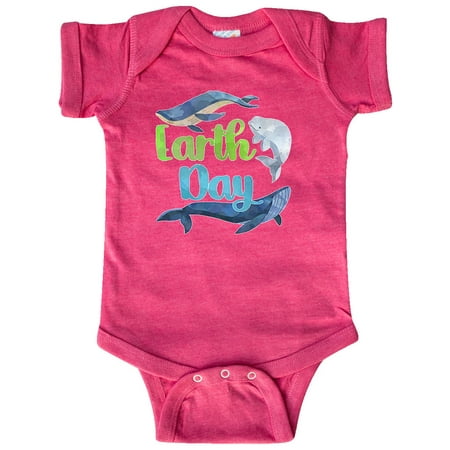 

Inktastic Earth Day with Cute Blue Whales Gift Baby Boy or Baby Girl Bodysuit