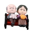thumbnail image 2 of kowaku Loving Elderly Couple Miniature Ornament Wedding Gift 5.5x5cm Souvenirs Grandparents Statue for Husband and Wife Gift Stylish A, 2 of 9