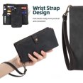 thumbnail image 4 of Compatible with iPhone 14 Pro Wallet Case,2 in 1 Detachable Magnetic Wallet Case with Card Holder,Zipper,Pouch Pocket Flip Cover Case with Wrist Strap,Card Slots for iPhone 14 Pro Black, 4 of 14