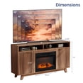 thumbnail image 6 of Ktaxon Fireplace TV Stand with Electric Fireplace, 58 Inch Entertainment Center for TVs Up to 65", Mid Century Modern TV Console with Storage Cabinets and Open Shelves, Walnut, 6 of 8