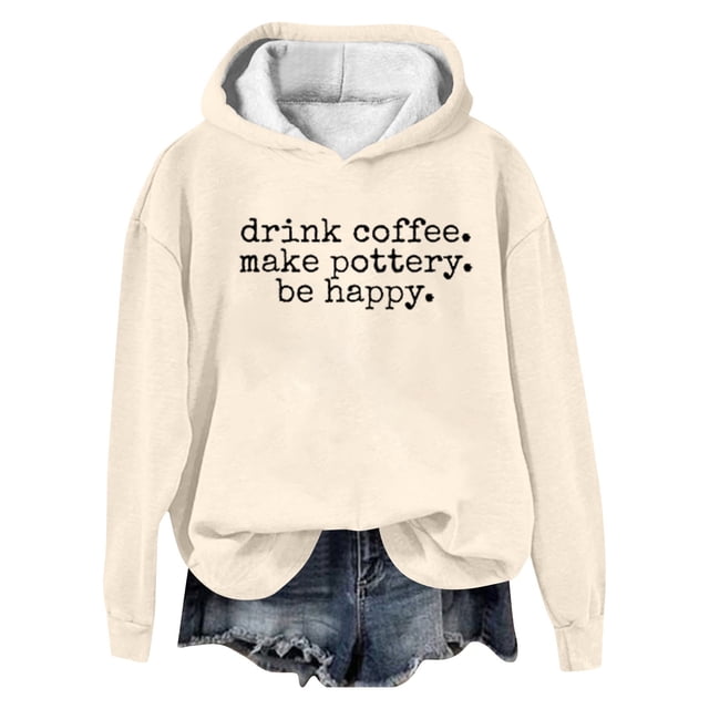 WEAIXIMIUNG Sweat à Capuche pour Femmes, Mode Graphique Tendance, Imprimé Lettre, Coupe Ample Décontractée