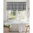 thumbnail image 5 of Black White Checkered Plaid Kitchen Valances for Windows Rustic Farmhouse Pattern Valance Curtains&nbsp; for Kitchen /Living Room/Bedroom/ Bathroom Decor, 54"x18 " ,Rod Pocket 1 Panel,, 5 of 7