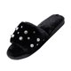 thumbnail image 2 of Pantuflas peludas para mujer, pantuflas acogedoras de felpa, zapatos de casa suaves y cálidos, zapatillas informales con perlas sólidas Wmkox8yii hj789, 2 of 4