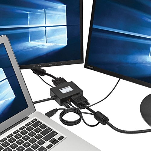 Tripp Lite Divisor HDMI a VGA de 2 Puertos (M/2F), Adaptador de Audio/