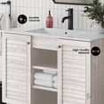 thumbnail image 3 of Bron 36" Freestanding Bathroom Vanity in White Oak with Sink Top, 3 of 11