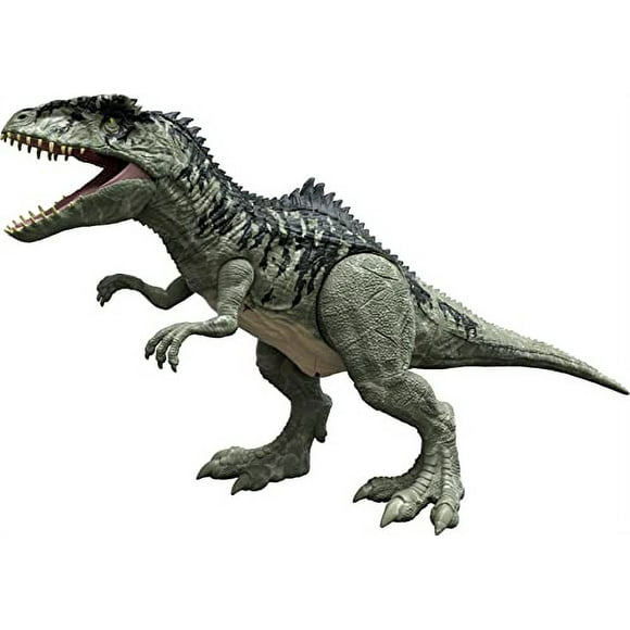Jurassic World Super Colossal Giganotosaurus Dinosaure Figurine Jouet, 3 Pieds + Long avec Fonction de Manger