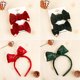 thumbnail image 1 of 2 gomas para el pelo navideñas + 2 pinzas para el pelo navideñas con lazo, gomas para el pelo de felpa y pinzas para el pelo., 1 of 5