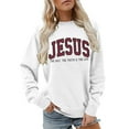 thumbnail image 2 of Christian Sweatshirts for Women 2025 Jesus The Way The Truth The Life Sweatshirt Long Sleeve Crewneck Pullover Tops, 2 of 5