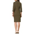thumbnail image 3 of INSPIRE CHIC 2 Piece Suit Skirt Set for Women's Business Blazer and Pencil Skirt with Slit XS Coffee, 3 of 6