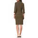 thumbnail image 3 of Conjunto de falda de 2 piezas Inspire Chic para blazer de mujer y falda lápiz con abertura XS Café, 3 of 6