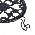 thumbnail image 4 of Support de pot de fleurs noir élégant, léger et stable, en fer forgé, pour salon, balcon, bureau, 4 of 4