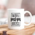 thumbnail image 3 of Wife Mom Boss Ceramic Coffee Mug-Funny Birthday Gifts For Women, Best Wife Gifts from Husband for Mother's Day, Anniversary,Christmas, 3 of 3