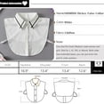 thumbnail image 6 of Camicover Chiffon Detachable Fake Collar,Half Shirt Blouse Dickey Collar Faux False Collar Elegant for Women Girls, 6 of 6