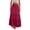 Red, variant on Paiwinds Women's Summer Fashion Solid Color A-Line Maxi Skirt with Elastic Waist and Pockets, Soft Comfortable Stretchy Polyester Spandex for Everyday Casual