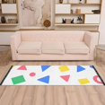 thumbnail image 2 of Yayeee Runner Rug for Bedroom 2'x6' Machine Washable Hallway Non Slip Mat, Blue Retro Triangles, 2 of 8