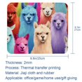 thumbnail image 5 of Alpaca Printed Gaming Mousepad Desk Pad, Square 8.3x9.8 Inch Non-Slip Rubber Bottom Mouse Mat for Office and Gaming, 5 of 6