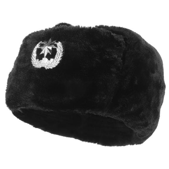 LOLIPPYY Plush Mens Hat Black Warm Lightweight Cap for Outdoor Casual Use Vintage Fashionable