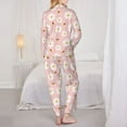 thumbnail image 6 of Wukai Daisy And Bee Print Women's Pajama Set - Soft Long Sleeve Sleepwear for Comfort and Style-Medium, 6 of 9
