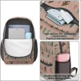 thumbnail image 4 of Bigfoot and Tree Pink Pattern 17" School Backpacks for Teens,Waterproof Oxford Fabric,S-Shape Padded Straps for School,Travel,Hiking,Camping, 4 of 6