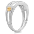 thumbnail image 2 of Dazzlingrock Collection 1.15 Carat (ctw) 14k Princess Diamond Invisible Mens Ring, White Gold, Size 10.5, 2 of 4