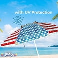 thumbnail image 2 of PMU Multi Stripes with Multi-Color Beach Umbrellas Patriotic Flag Umbrella Pkg/1, 2 of 6