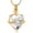 Gold Color, variant on Crystal Heart Cremation Jewelry Angel Wing Heart Urn Necklaces for Ashes Memorial Keepsake Pendant for Women Men Stainless Steel Memorial Keepsake Pendant