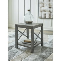 Signature Design by Ashley Casual Freedan End Table, Grayish Brown