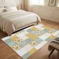 thumbnail image 4 of Area Rugs 4'x6'. Yellow Green Checkered Floral Carpet Runner Indoor Outdoor Rugs Home Decor Aesthetic, Farmhouse Art Flowers Buffalo Non Slip Mats Washable Accent Rug for Living Room Bedroom, 4 of 8