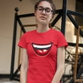 thumbnail image 3 of Tee Hunt Laughing Lips Women's T-Shirt Novelty T-Shirt Funny Joy Positive Vibes Aprils' Fools Tee, Red, 3X-Large, 3 of 5
