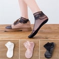 thumbnail image 5 of New Summer Women Anti skid Liner Lace Socks Low Cut Boat Socks Cotton Hosiery NUDE, 5 of 8