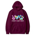 thumbnail image 2 of Cute Hoodies for Women Dog Graphic Print Spring Fall Winter Fashion Long Sleeve Sweatshirts with Pockets Plus Size Tops(Wine,L), 2 of 4
