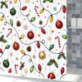 thumbnail image 3 of Tchckioa Christmas String Lights Shower Curtain,Privacy Protection Hooks Bath Curtain for Bathtub Decor 72x72 Inch, 3 of 6