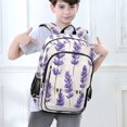 thumbnail image 6 of FORMRS Unisex School Backpack 17" Student Travel Bag with Laptop Compartment, Lavender Pattern, 6 of 7
