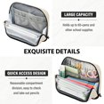 thumbnail image 5 of Standing Pencil Case with Base Large Capacity Stationery Pouch Pen Bag with Zipper for Women Men Christmas Deer with Greenery, 5 of 7