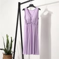 thumbnail image 2 of FAIWAD Robe Maxi pour Femme à Col en V Sans Manches Robe d'Été Décontractée Ample Fluide Évasée Robe Débardeur, 2 of 5