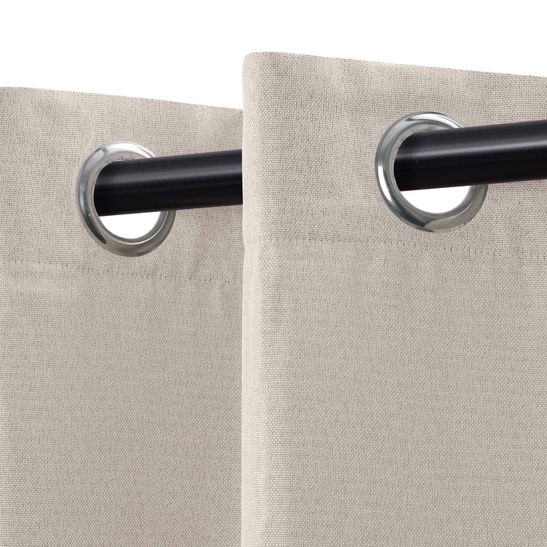 Superior Linen Blackout Curtains, 52"W x 63"L, Ivory photo 2