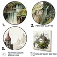 thumbnail image 3 of Designart "Enchanted Castle Sketch II" Castles Floater Framed Wall Art Prints, 3 of 5