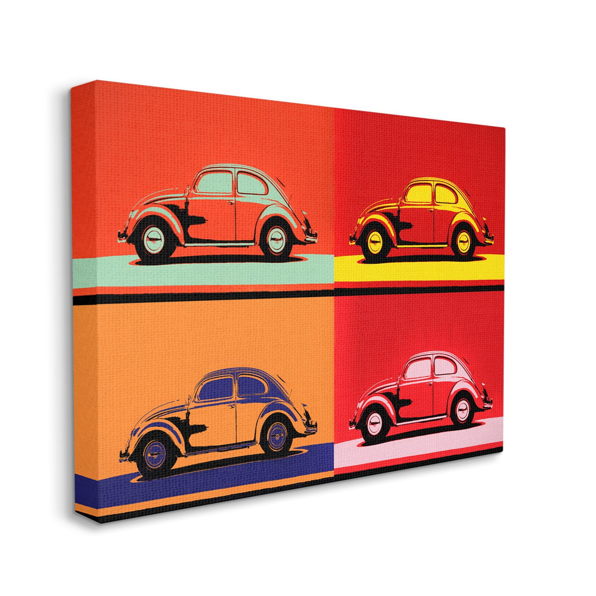 Stupell Industries Pop Style Vintage Car Automobile Red Bold Design Canvas Wall Art, 48 x 36, Design by Daniel Sproul