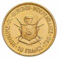 thumbnail image 2 of 1962 Burundi Gold 10 Francs Proof, 2 of 2