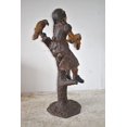 thumbnail image 5 of Nifao Girl on a Tree Playing the Ukulele with a Parrot Bronze Statue – Garden Outdoor Decor Sculpture, 25"L x 23"W x 50"H, 5 of 9