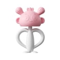 thumbnail image 2 of Juguetes para la dentición del bebé perfecl Mordedor relajante de silicona Rosa, 2 of 8