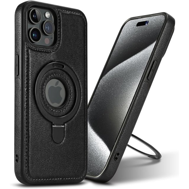 Funda de teléfono VAUSERDY para iPhone 12 Pro Max con soporte magnético de piel