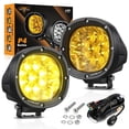 thumbnail image 1 of Faros Antiniebla Auxbeam Serie P4 90W 9000LM LED Ámbar de 4 Pulgadas Paquete de 2, 1 of 8