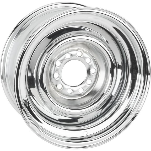 Smoothie 15x7 Chrome Steel Wheel, 5 on 4.5/4.75, 4.0 BS