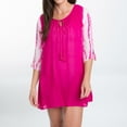 thumbnail image 2 of Elsie & Zoey Larsa S/M Hibiscus Raglan 3/4 Sleeve Tie Dye Swimsuit Cover Up for Women, 2 of 6