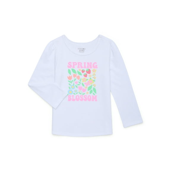 Garanimals Toddler Girl Long Sleeve Graphic T-Shirt, Sizes 18M-5T