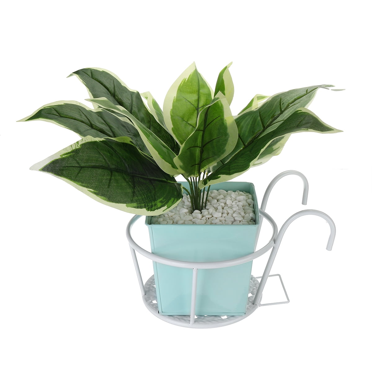 1x Iron Art Hanging Baskets Flower Pot Holder Patio Balcony Porch Fence Planter