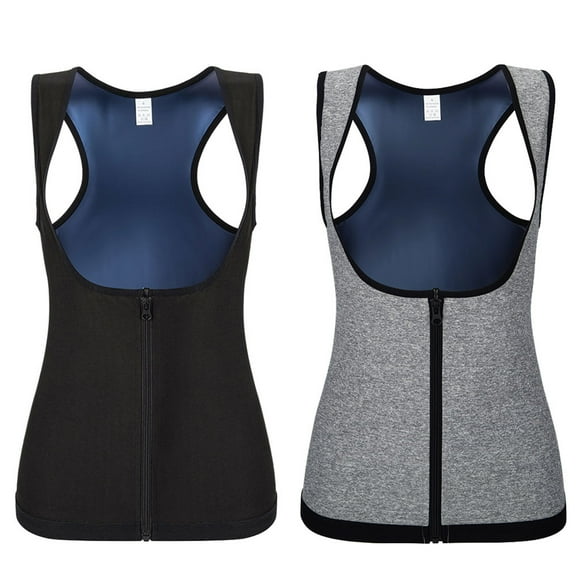 Waist Trainer Vest for Women,Zipper Corset Body Shaper for Tummy Control Neoprene Cincher Tank Top with Straps