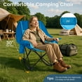 thumbnail image 5 of ABORON Oversized Rocking Camping Chair for Adults, Portable Folding Outdoor Rocker with Cooler Bag & Cup Holder, Fully Padded High Back Lawn Recliner for Camping, Backyard, Patio, Supports 400 LBS, 5 of 7